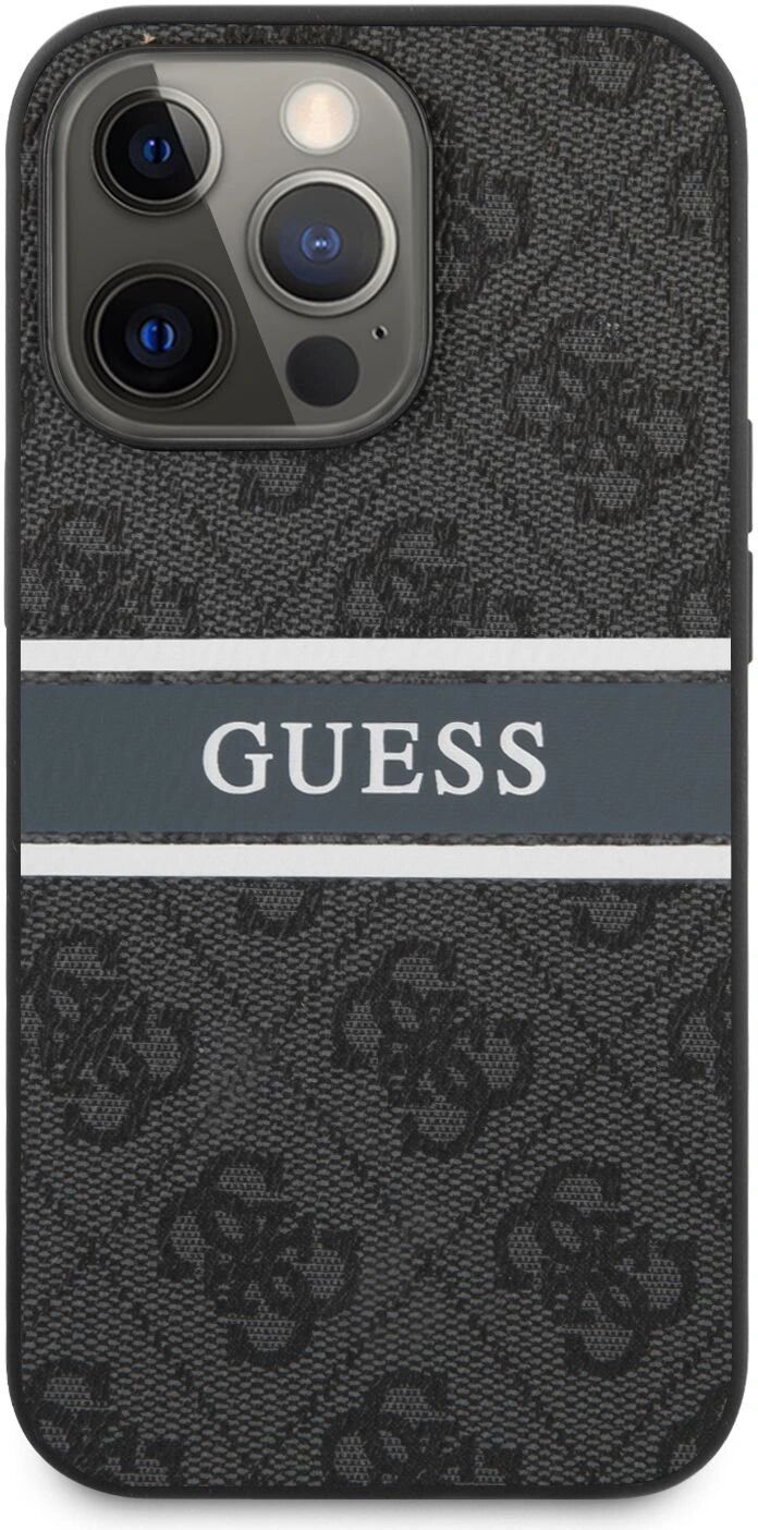 Guess Ochranný kryt pro iPhone 13 Pro MAX - Guess, 4G Stripe Gray