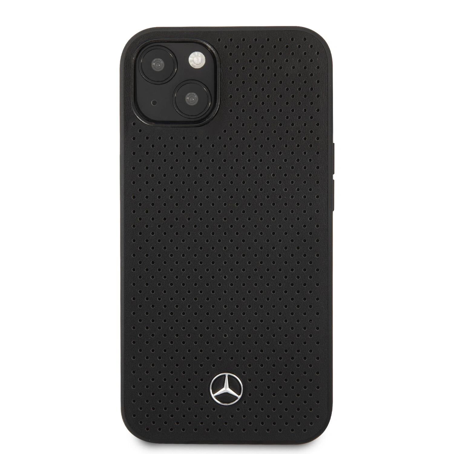 Mercedes-Benz Ochranný kryt pro iPhone 13 mini - Mercedes, Genuine Leather Black