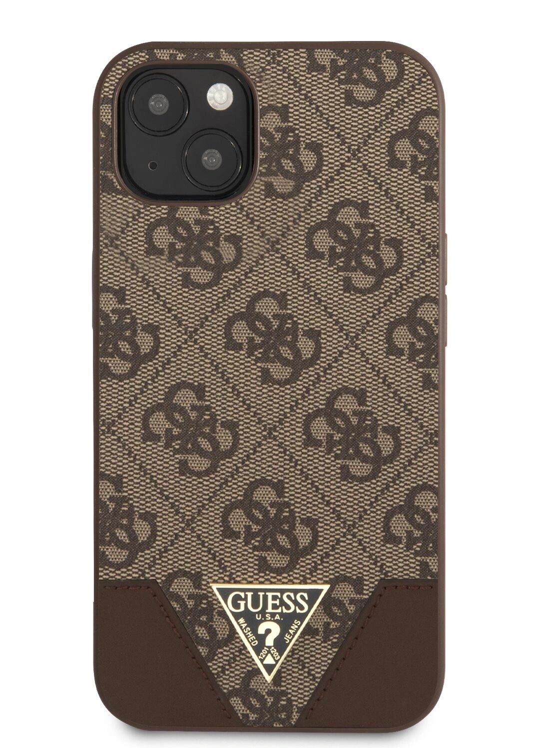 Guess Ochranný kryt pro iPhone 13 mini - Guess, Metal Logo Brown