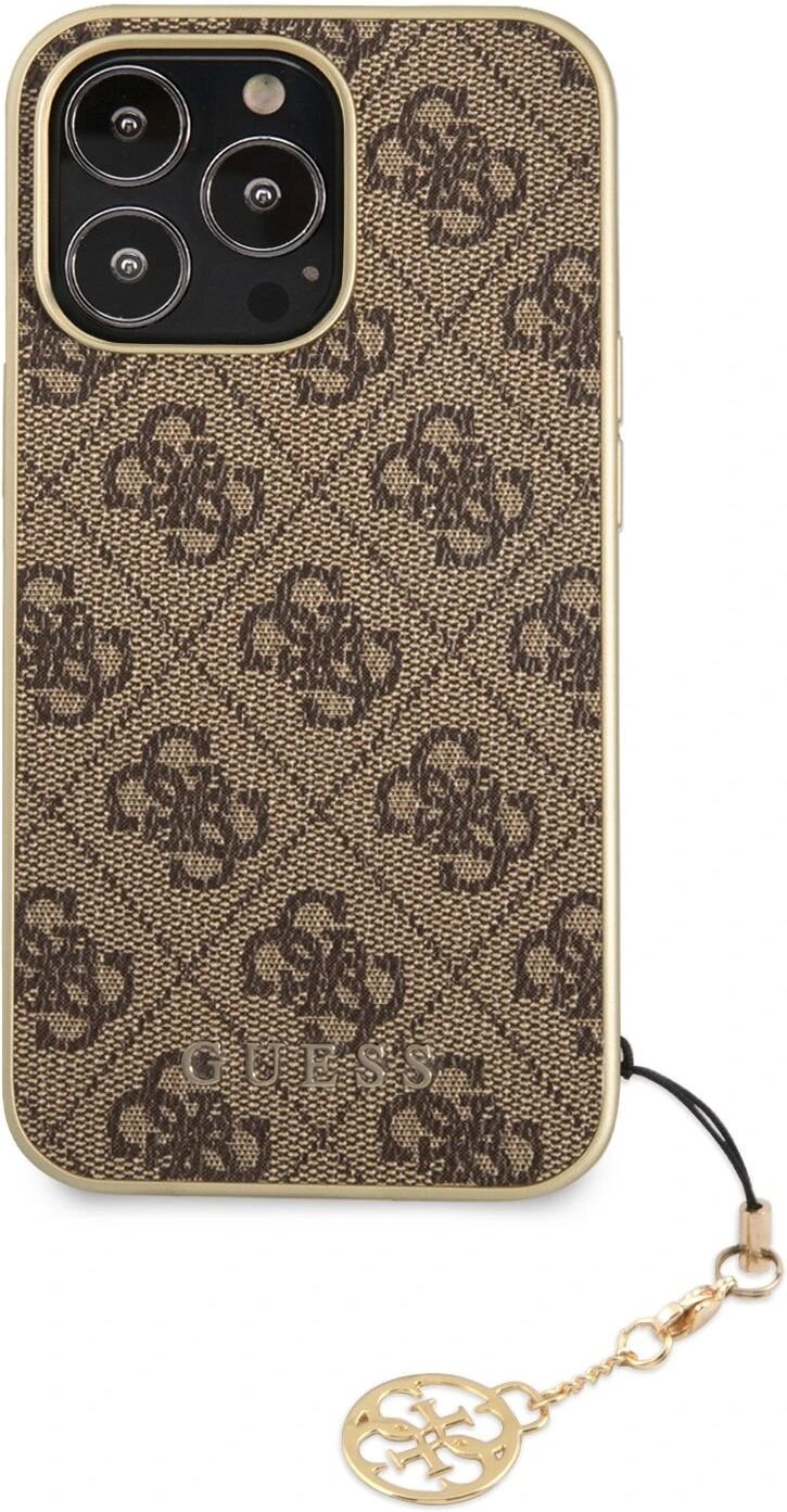 Guess Ochranný kryt pro iPhone 13 Pro - Guess, 4G Charms Brown