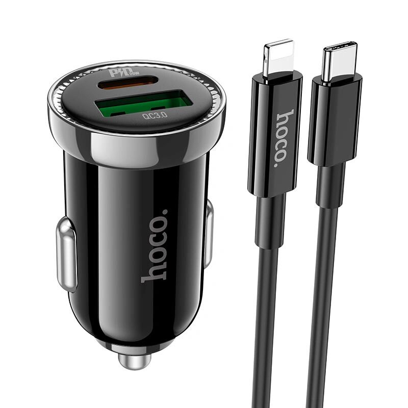 Hoco Auto-nabíječka pro iPhone a iPad - Hoco, Z44 Leading PD20W/QC3.0 + kabel Lightning