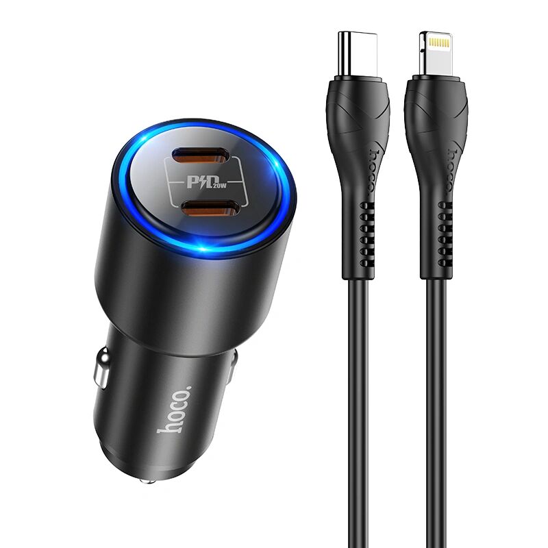 Hoco Auto-nabíječka pro iPhone a iPad - Hoco, NZ3 ClearWay PD20W + kabel Lightning