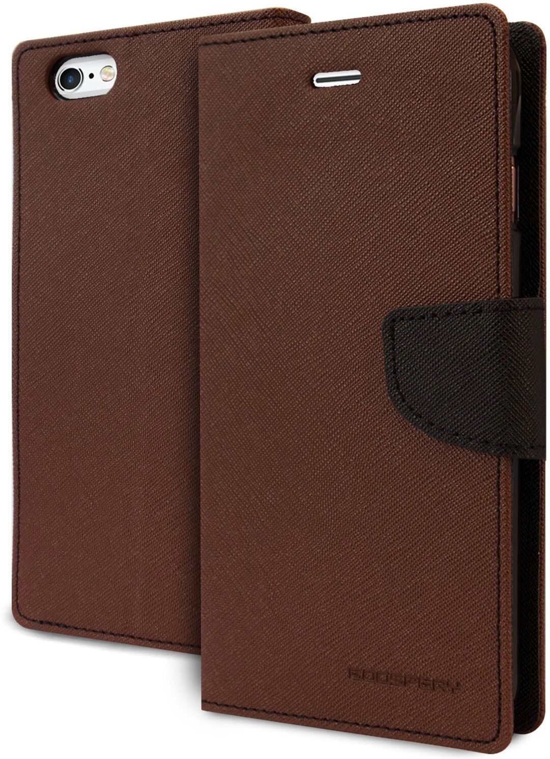 Mercury Pouzdro / kryt pro Apple iPhone 5 / 5S / SE - Mercury, Fancy Diary Brown/Black