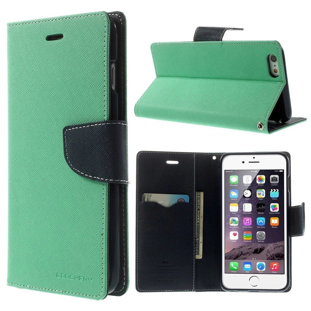 Mercury Pouzdro / kryt pro Apple iPhone 6 Plus / 6S Plus - Mercury, Fancy Diary MINT/NAVY