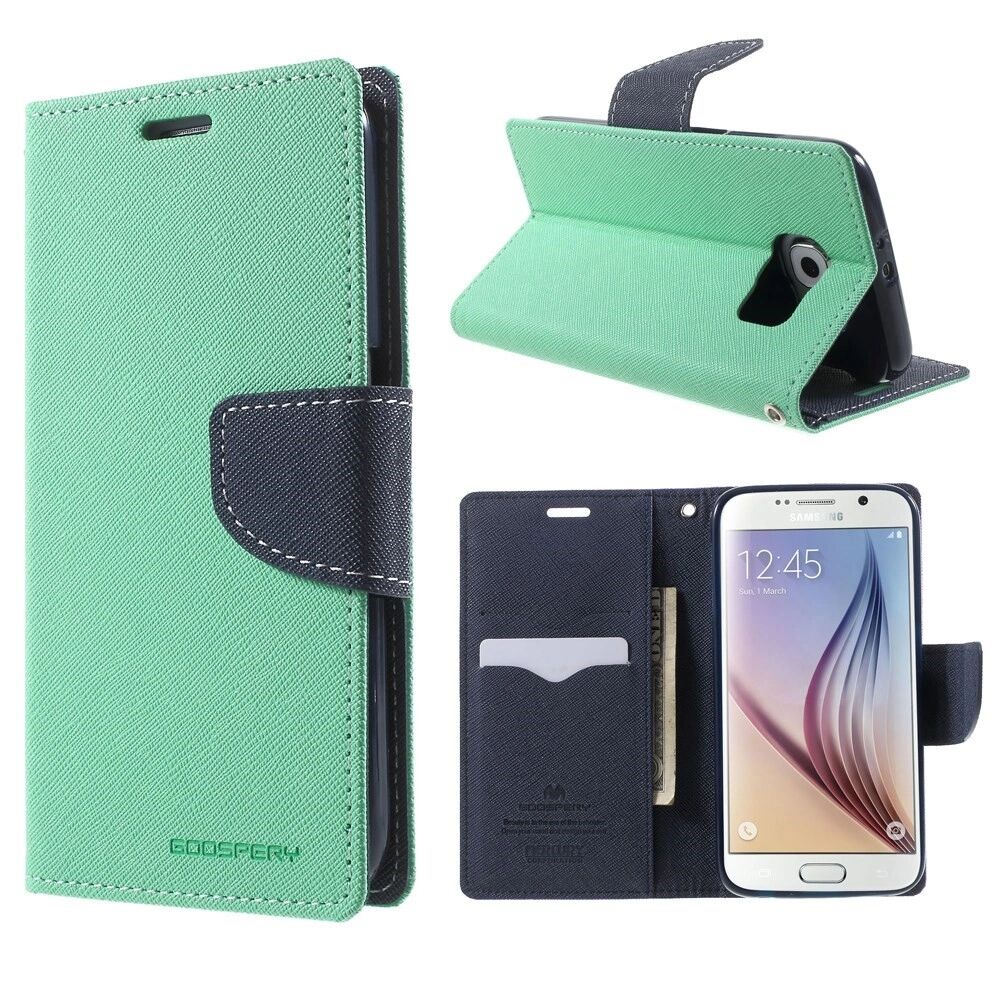 Mercury Pouzdro / kryt pro Samsung Galaxy S6 - Mercury, Fancy Diary Mint/Navy