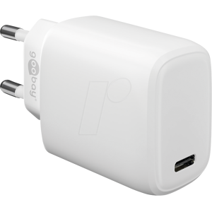 GOOBAY 65406 - USB-Ladegerät, 20 W, 1x USB-C (PD), GaN, weiß