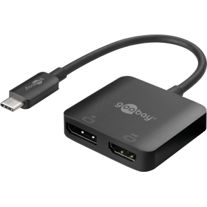 GOOBAY 60172 - Adapter USB C  > 1x DP, 1x HDMI, 4K@60 Hz, 12 cm