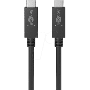 GOOBAY 49254 - Sync- & Ladekabel, USB-C > USB-C, 1,0 m, 100 W, schwarz