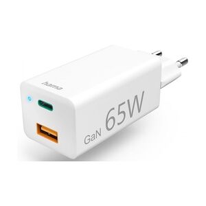 Hama 201643 GaN USB-C/A/QC Schnellladegerät 65 W weiß