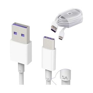 MediaRuler Huawei Original HL1289 5A USB 3.1 Typ C Superfast Ladekabel Weiß (für P9/Plus/P10/Plus/Mate 9/Nova/2)