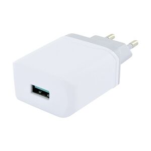 Schwaiger Ladeadapter Quick Charge 3.0 230 V, USB 2.0 A Buchse, weiß/grau