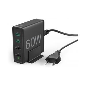 Hama 201628 4 Ports USB-C/A/ PD/QC Schnellladegerät 60 W schwarz