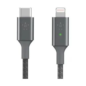 Belkin Boost UP Charge Smart LED Lightning/USB-C Kabel 1.2m grau