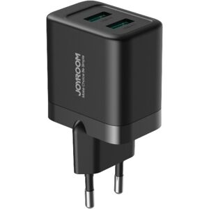 JR-TCN01 2xUSB-A 12W 2,4A Netzladegerät Schwarz Ladeadapter Schnelles Laden - Joyroom