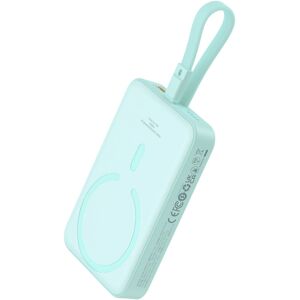 Mini Powerbank MagSafe 10000 mAh 20 W mit Lightning-Kabel für iPhone 0,3 m blau