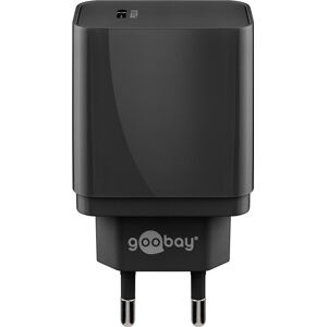 Goobay USB-C-Adapter - USB-C-Ladegerät - Quick Charge - CEE 7/16 - USB-C-Adapter - 1 Anschluss - 18W - 3000mA - 5V - Schnellladung - Schwarz