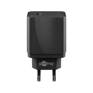 Goobay USB-C-Adapter - USB-C-Ladegerät - Quick Charge - CEE 7/16 - USB-C-Adapter - 1 Anschluss - 18W - 3000mA - 5V - Schnellladung - Schwarz