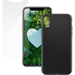 Hülle schwarz & Displayschutz   PanzerGlass™   iPhone X/XS