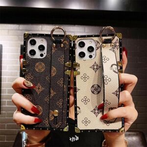 New Case Für Samsung S23 S22 S21 Ultra A13 A53 A33 A12 A22 A32 A52 A31 A51 A20 A50 A70/redmi 9 9a 9c Fall Abdeckung Retro Muster Square Trunk Box Armband Fällen