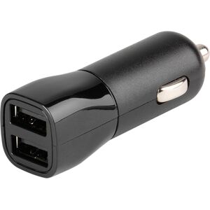 Vivanco Fast Car Charger, 2 USB Ports, Kfz Schnellladegerät, 17W Schwarz