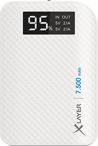 Xlayer Powerbank Pure Carbon White 7500mAh weiß