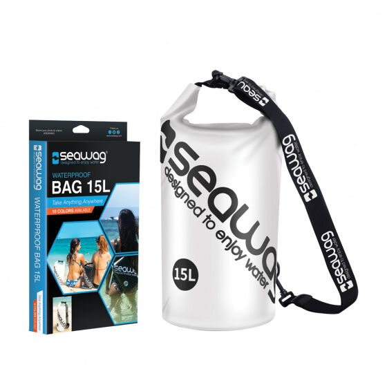 Seawag Waterproof Dry Bag 15 Liter weiß/schwarz