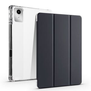 My Store For Lenovo Tab M11 / Xiaoxin Pad 11 2024 3-fold Clear TPU Leather Tablet Case with Pen Slot(Black)