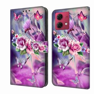 My Store For Motorola Moto G84 Crystal 3D Shockproof Protective Leather Phone Case(Butterfly)
