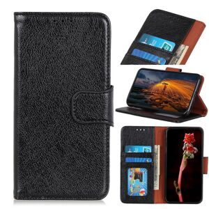 MTK Samsung Galaxy S21 Nappa Texture Wallet Stand Cover- Black