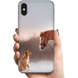 Generic Apple iPhone X TPU Mobilcover Hest & Hund