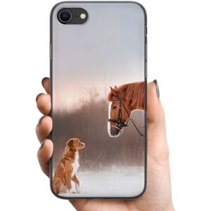 Generic Apple iPhone 8 TPU Mobilcover Hest & Hund