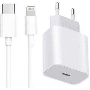 I Charger iPhone charger for Apple 11/12 USB-C power adapter 20W PD White