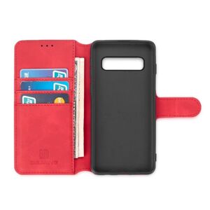 DG Ming DG-Ming Wallet 3-kort til Samsung Galaxy S10 Plus (SM-G975F) : farve - rød