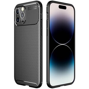 CaseOnline Carbon silikone cover Apple iPhone 14 Pro - Sort