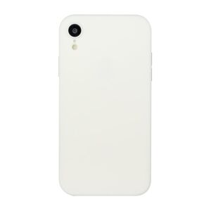 shopso iPhone XR monokrom TPU stødsikker taske med lige kant (hvid)