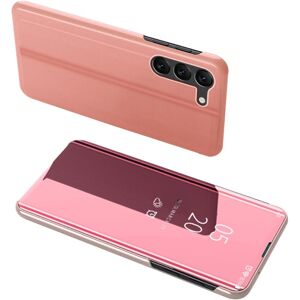 SKALO Samsung S23 Plus Clear View Mirror Etui - Rosa guld