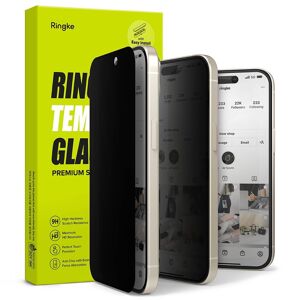 Ringke iPhone 15 Skærmbeskytter Privacy Tempered Glass Installation Jig