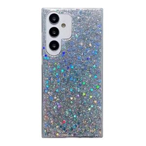 shopseez For Samsung Galaxy  A14 5G Glitter Sequins Epoxy TPU Phone Case(Silvery)