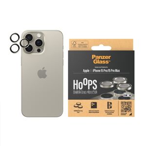PanzerGlass iPhone 15 Pro/iPhone 15 Pro Max Kameralinsebeskytter Hoops Natural Metal