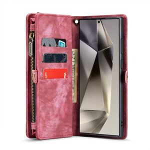 Multi Wallet CaseMe 11-kort Samsung Galaxy S24 Ultra - Rød