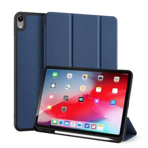 For iPad Air 2022 / 2020 10.9 DUX DUCIS Domo Series Horizontal Flip Magnetic TPU + PU Leather Case with Three-folding Holder & Pen Slot(Blue)