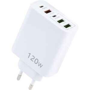 My Store 120W Dual PD Type-C + 3 x USB Multi Port Charger, EU Plug