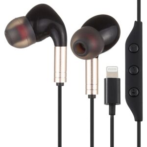 My Store 520 8 Pin Interface In-ear Wired Wire-control Earphone with Silicone Earplugs, Cable Length: 1.2m (Gold)