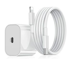 Yihua Kompatibel iPhone snabbladdare USB-C strömadapter 20W + 2m Kabel