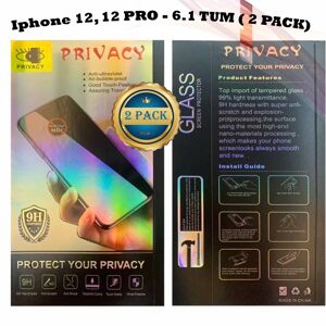GPARMART 2 PAK- Privatliv Skærmbeskytter iPhone 12, iPhone 12 Pro (6,1 tommer), Privacy Screen Protector