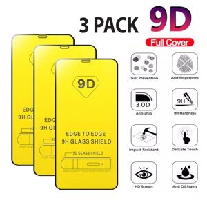 GPARMART 3-PACK: 9D skærmbeskytter iPhone 14 Hærdet glas (6,1 tommer)