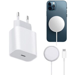 M Charger iPhone Magnetisk Magsafe Laddare (trådlös) med Väggladdare
