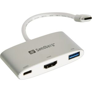 Sandberg Usb-C Til Hdmi+usb, Hvid