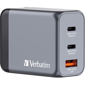 Verbatim Gnc-65 Gan Usb-A/usb-C Oplader, 65w