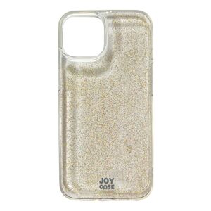 iPhone 14 / 13 Joy Case Hybrid Glitter Cover - Gennemsigtig / Guld